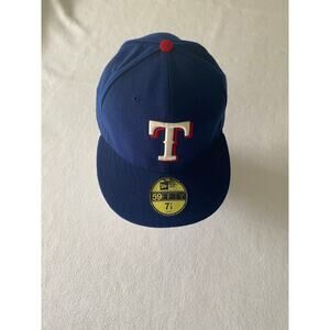 Texas Rangers New Era 51Fifty Fitted Baseball Cap 7 7/8 Official On Field Cap